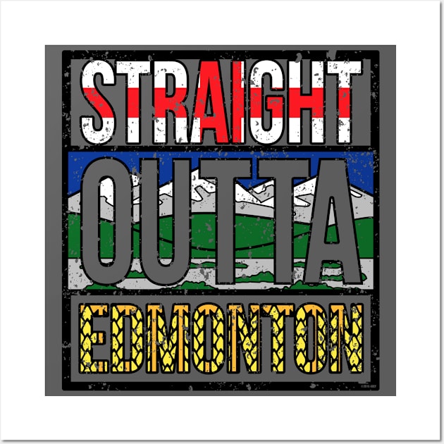 Straight Outta Edmonton (Alberta Flag) - [Gc-Tp] Wall Art by Canadian Wear